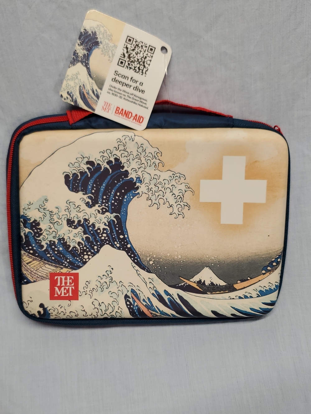 First Aid Case Featuring The Great Wave in Blue and Cream